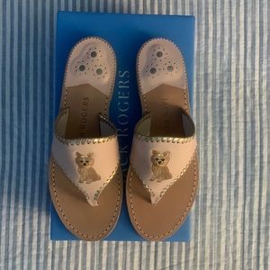 Yorkie embroidered sandal